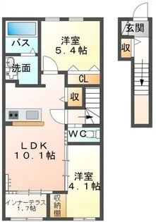 ルミーナ開成【2階】の間取り