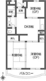 ファルム烏山【1階】の間取り