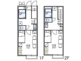 レオパレスそらまめ【2階】の間取り