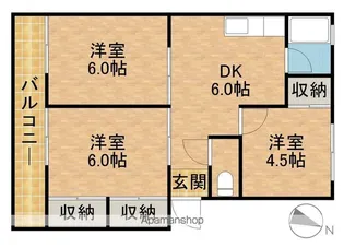 ベルマンション【2階】の間取り
