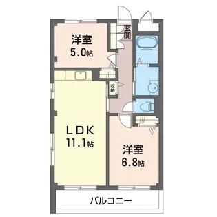 サンライズE【3階】の間取り