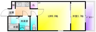 クレスト高安【2階】の間取り