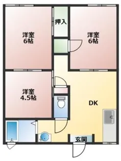 グランメールB【1階】の間取り