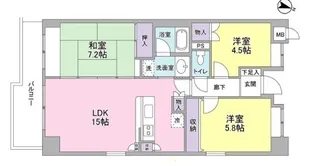 アイルサイドテラス【4階】の間取り