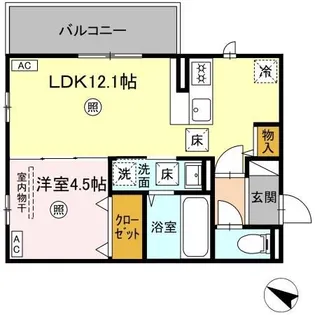 ピノ・ジョヴァーネ【1階】の間取り