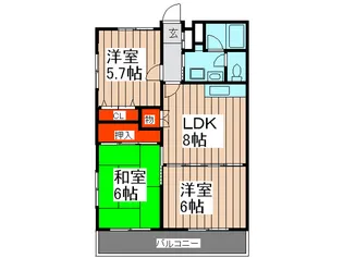サニーヒルズ.【1階】の間取り