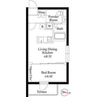 CASA GRAZIE南千住【1階】の間取り