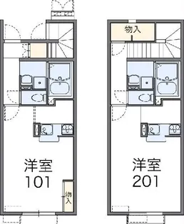 レオネクストブルースカイ琴塚【1階】の間取り