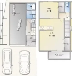 La vie ガレージ舞阪の間取り