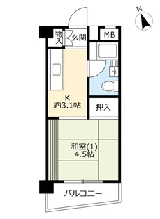 UR成田ニュータウン加良部四丁目【5階】の間取り