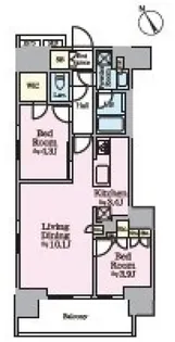リビオメゾン浅草橋【14階】の間取り