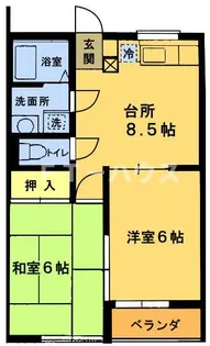 タウニータクボ【2階】の間取り