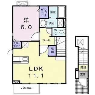 メール ド コレール【2階】の間取り