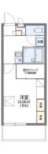 レオパレスサンコート学園前B【3階】の間取り