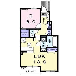 エクセリア立木I【1階】の間取り