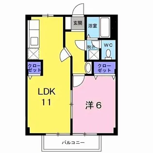 シャルマン北島 A【1階】の間取り