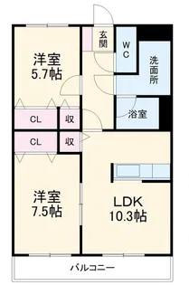イーストン【2階】の間取り