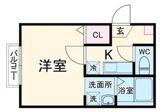 リビエ一ノ割【1階】の間取り