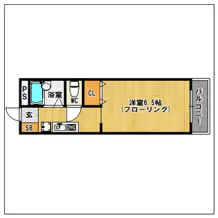 パシフィックアトラス箱崎I【4階】の間取り