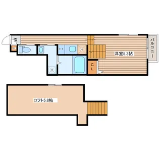 LibraCourt榴岡A【1階】の間取り