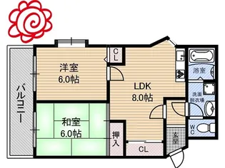 サンパレス【2階】の間取り