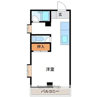 テヅカセイゾンハイツ【3階】の間取り
