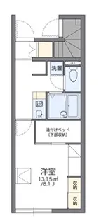 レオパレスかさぎの【1階】の間取り