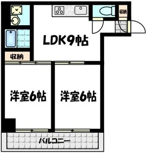 観タワーハウス【4階】の間取り