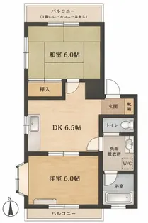 フラットS【1階】の間取り