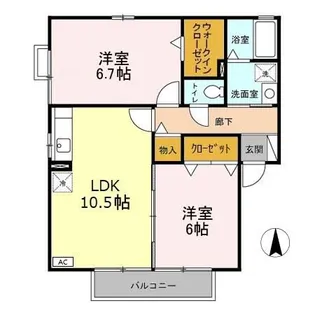 エスペランサ A【2階】の間取り