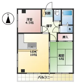 ポートヒルズ【4階】の間取り