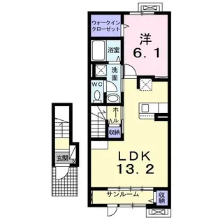 コンフォルト中道【2階】の間取り