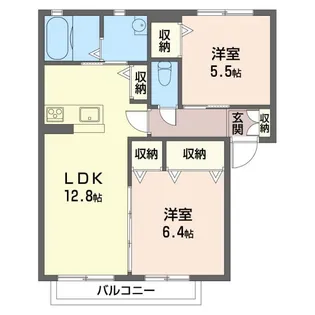 ルミエールD【1階】の間取り
