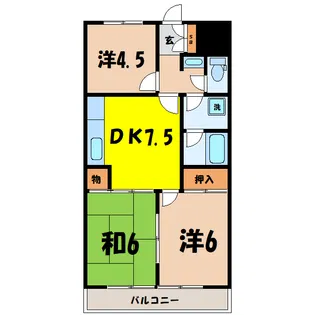クイーンハイツ静峰【7階】の間取り