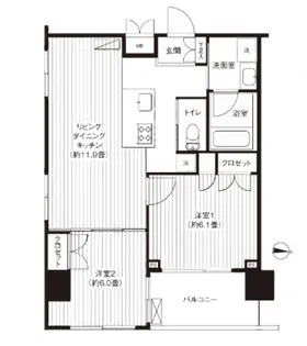 グランハイツ錦糸町【10階】の間取り