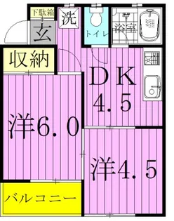 パステル・エステート【1階】の間取り