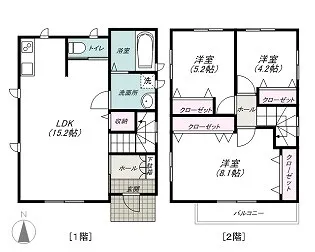 群馬県藤岡市岡之郷【一戸建】の間取り