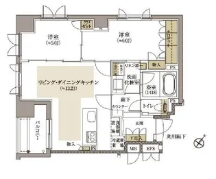 CONOE赤坂丹後町【4階】の間取り