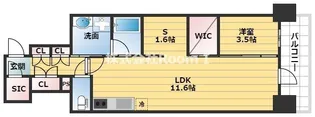 コンフォリア・リヴ北久宝寺Q【3階】の間取り