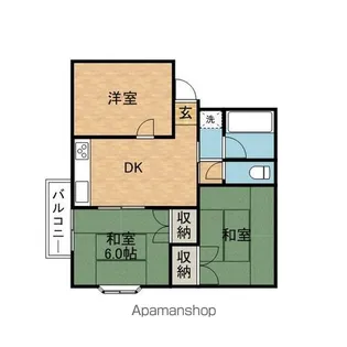 三条鹿島コーポ【2階】の間取り