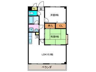 プリムロ-ズ【1階】の間取り