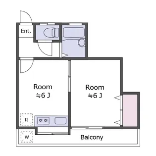クレリア西村【1階】の間取り