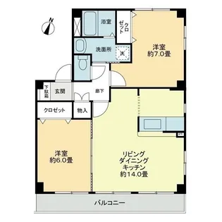 フォブール世俵 B【3階】の間取り
