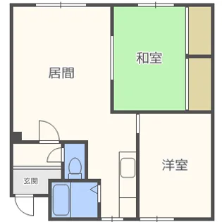 フラワーハイツ(厚別区)【2階】の間取り