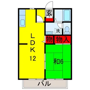 ライフパレス【1階】の間取り