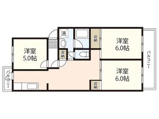 鈴が峰第5団地2号棟【3階】の間取り