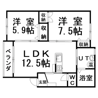 グランフォーレ中園II【2階】の間取り