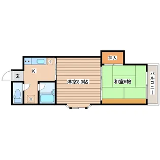 レインボープログレス千葉【2階】の間取り