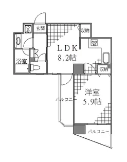 東京都江東区深川2【マンション】の間取り