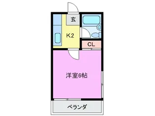 コーポ高塚【2階】の間取り